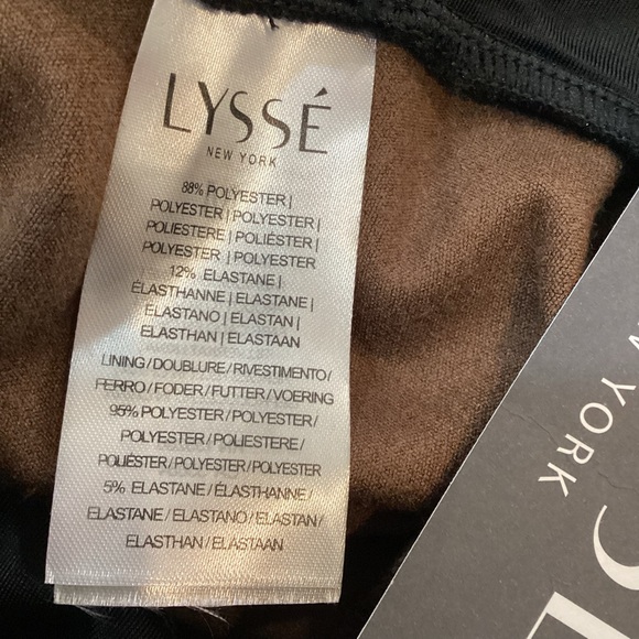 LYSSÉ New York Vegan Suede Leggings Bronze Brown High Waist Size Medium- NWT - Picture 12 of 12